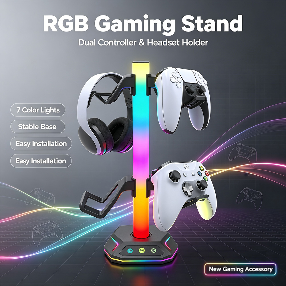 Gaming Accessories Rgb - Playstation5 컨트롤러 홀더 이어폰 걸이 액세서리
