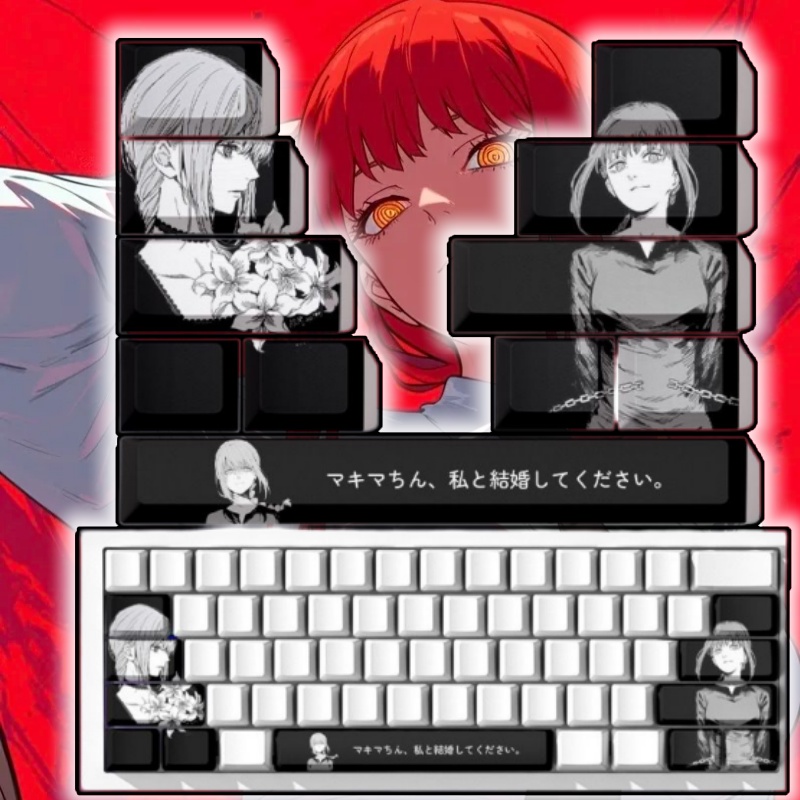 Jjk Gaming Accessories - Chainsaw Man Makima 테마 애니메이션 키캡