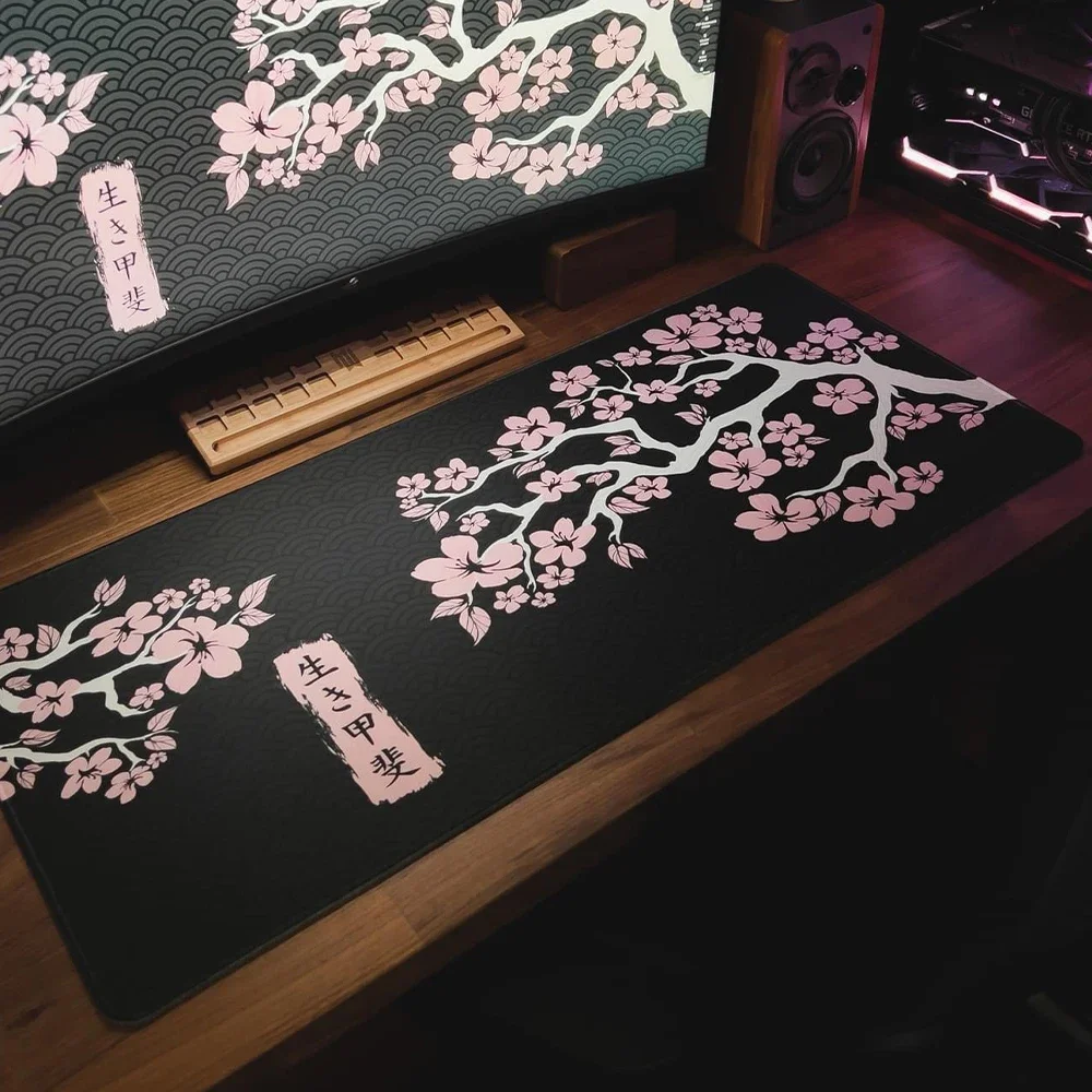 Gaming Accessories In Japan - 일본 사쿠라 마우스 패드, 카와이 흑백