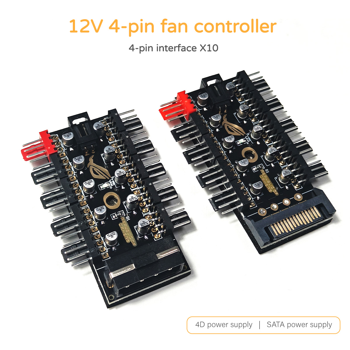 Fan Hub Rgb Controller - 12V 4핀 PWM 팬 컨트롤러 허브,