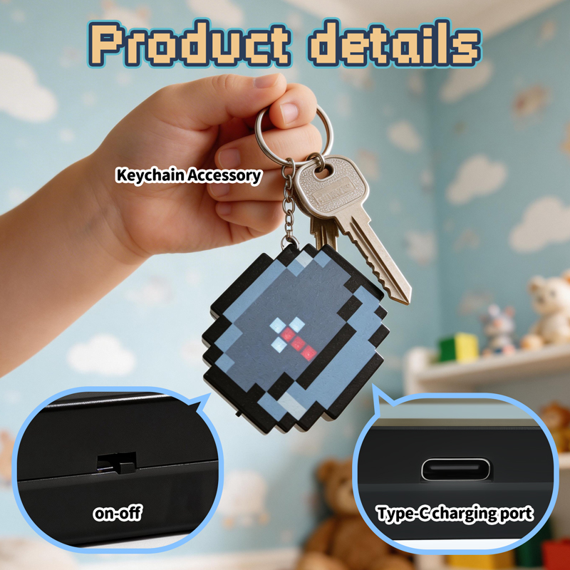 Gaming Accessories 10 Year Old - 2026 신형 충전식 픽셀 나침반 열쇠고리