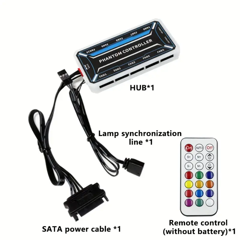 Fan Hub Rgb Controller - 6핀 팬 허브, 6핀 인터페이스 10개