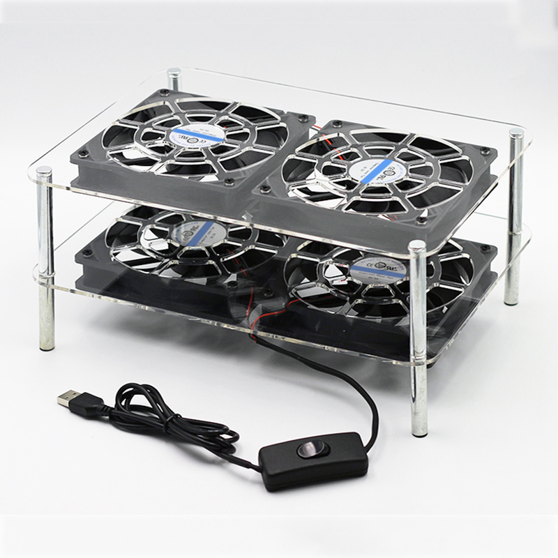 라우터용 팬이 있는 USB 냉각 랙, 광학 모뎀 TV  - Fan Hub Rgb Controller 리뷰 및 가격