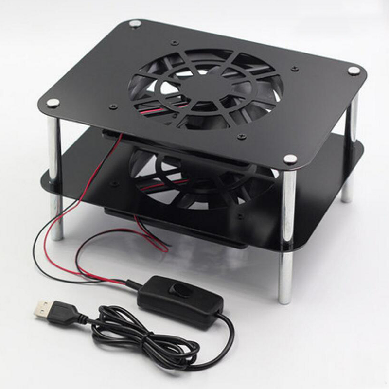 라우터용 팬이 있는 USB 냉각 랙, 광학 모뎀 TV  - Fan Hub Rgb Controller 리뷰 및 가격