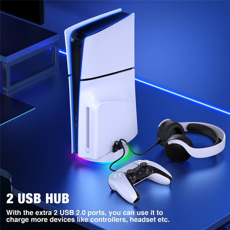 PS5 슬림/PS5 프로 콘솔용 RGB 조명이 있는 A - Gaming Accessories Rgb 리뷰 및 가격