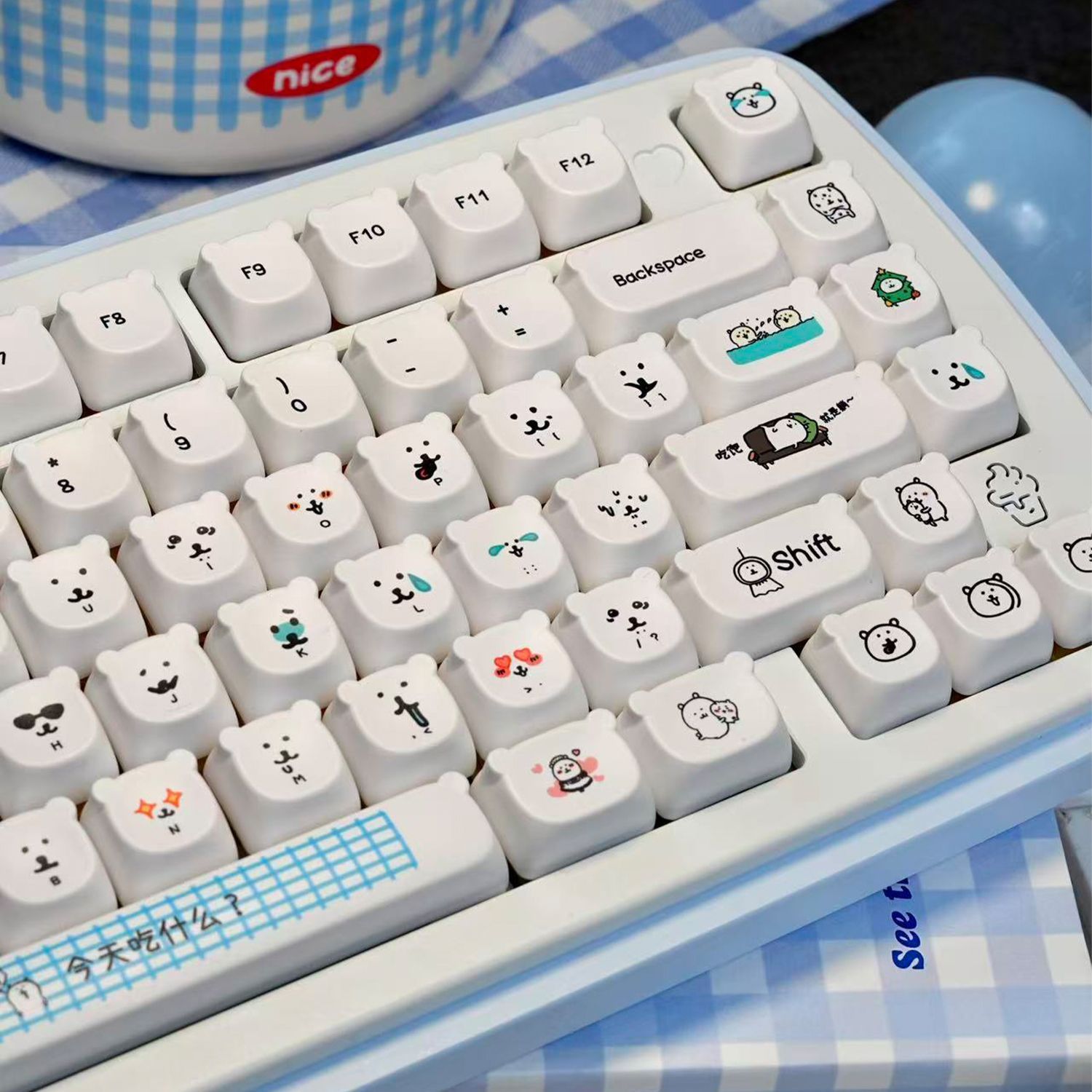 귀여운 만화 캐릭터 곰 PBT 키캡 EAO 높이 내마모 - Gaming Accessories In Japan 리뷰 및 가격