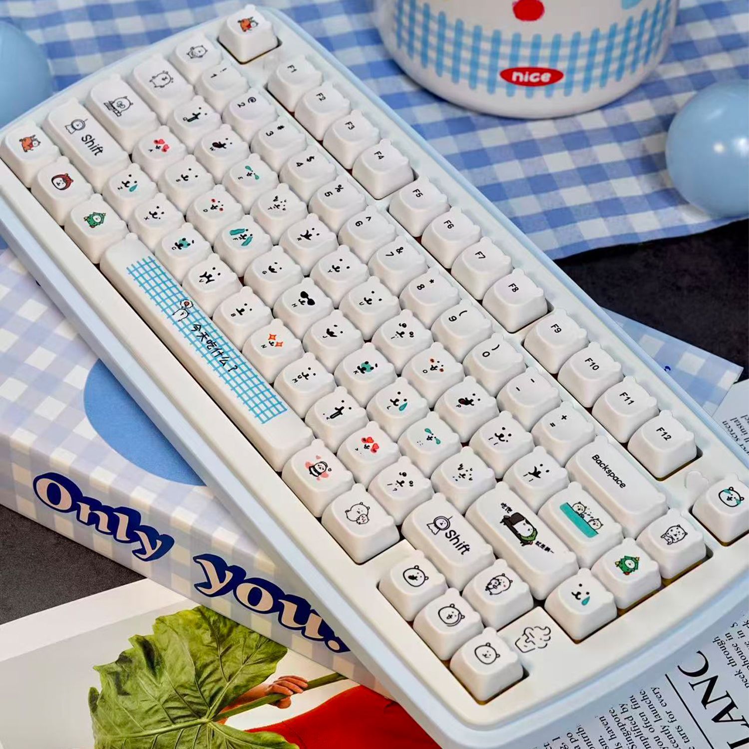 귀여운 만화 캐릭터 곰 PBT 키캡 EAO 높이 내마모 - Gaming Accessories In Japan 리뷰 및 가격