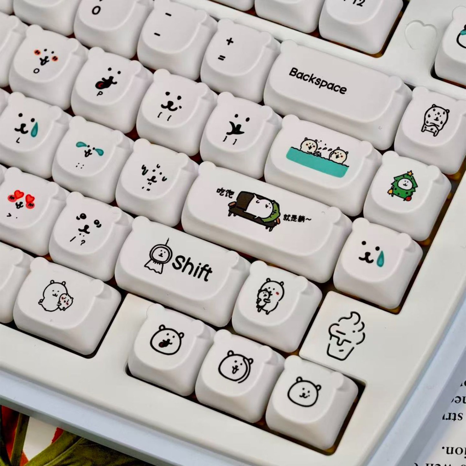 귀여운 만화 캐릭터 곰 PBT 키캡 EAO 높이 내마모 - Gaming Accessories In Japan 리뷰 및 가격
