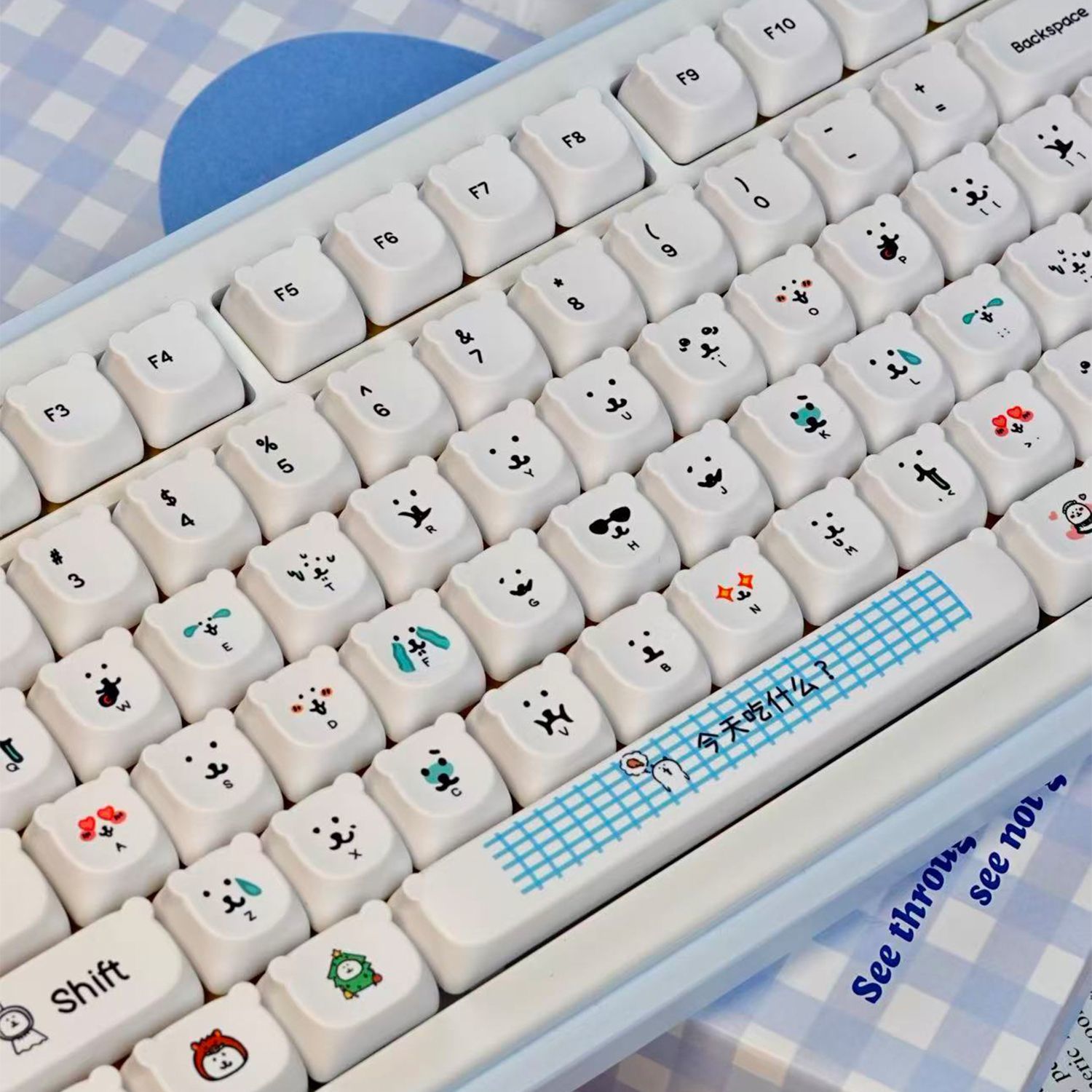 귀여운 만화 캐릭터 곰 PBT 키캡 EAO 높이 내마모 - Gaming Accessories In Japan 리뷰 및 가격