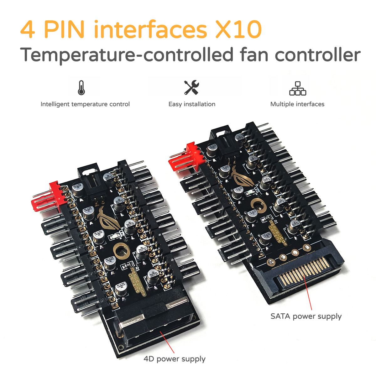 12V 4핀 PWM 팬 컨트롤러 허브, 10방향 팬 분 - Fan Hub Rgb Controller 리뷰 및 가격