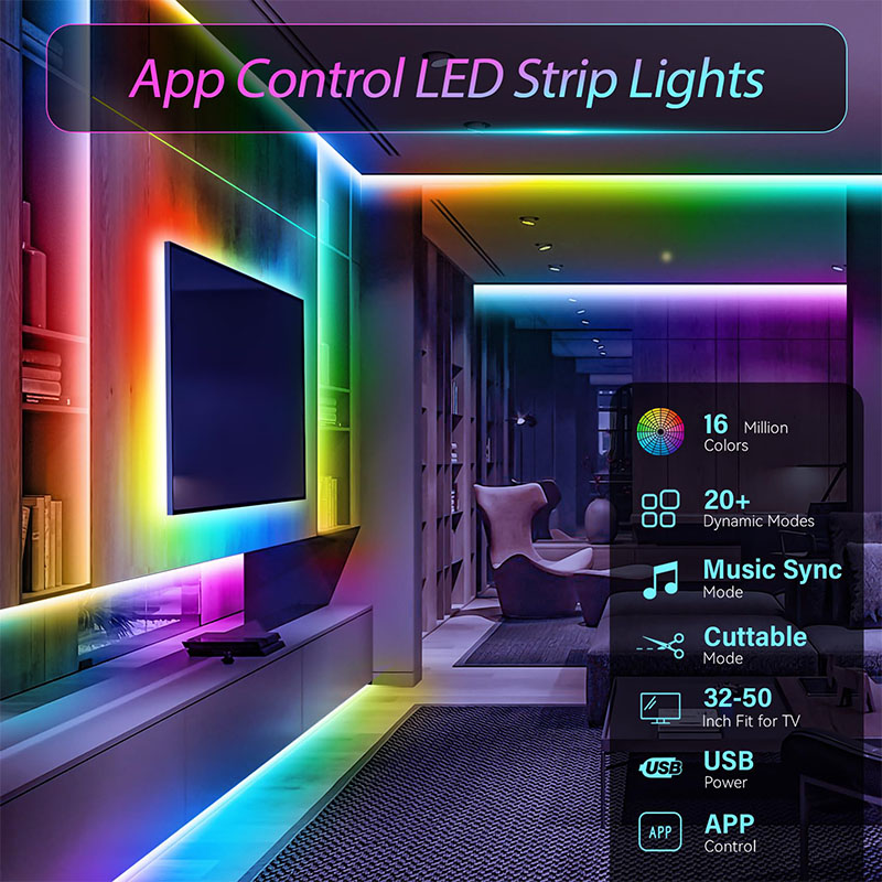 USB RGB LED 스트립 SMD3535 앱 및 리모 - Gaming Accessories Rgb 리뷰 및 가격