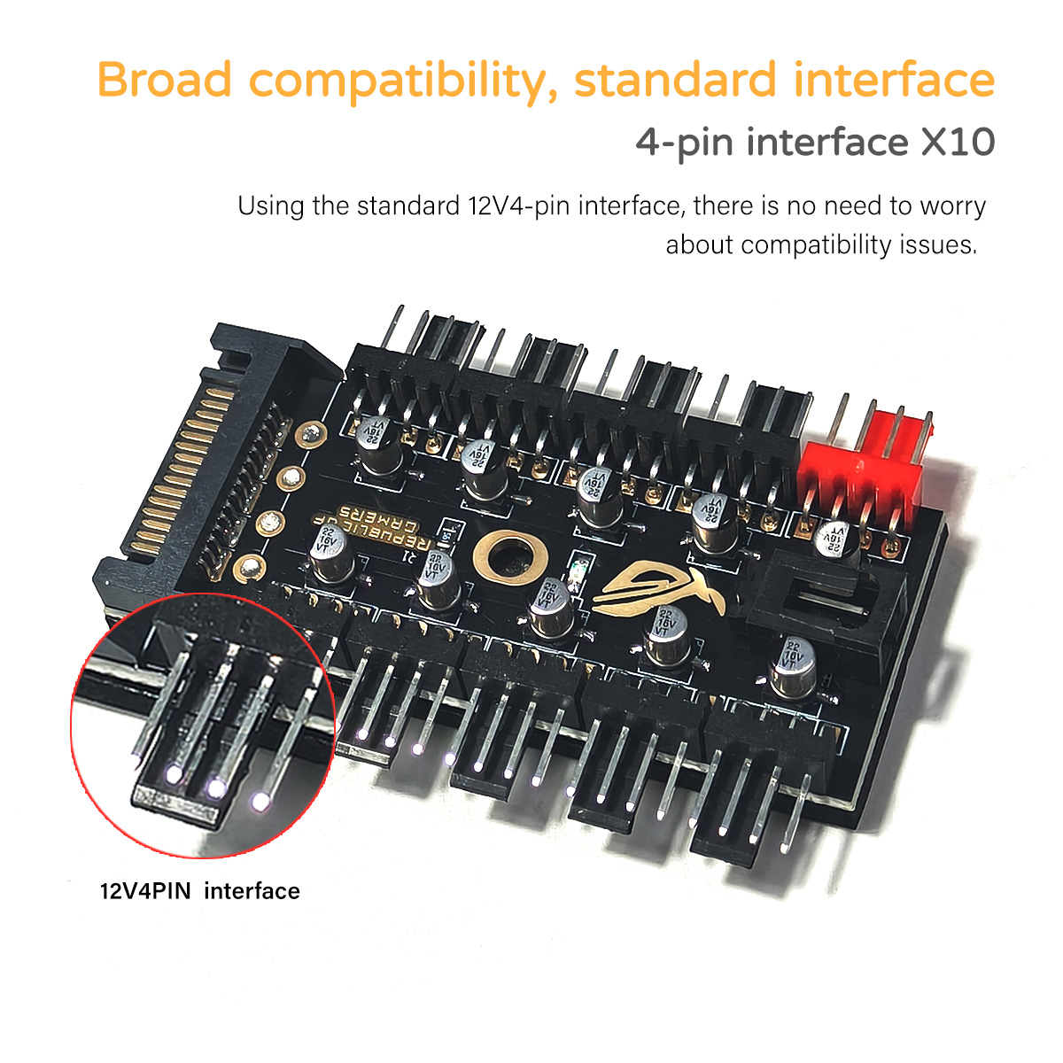 10포트 12V 4핀 PWM 팬 컨트롤러 허브, 컴퓨터 - Fan Hub Rgb Controller 리뷰 및 가격