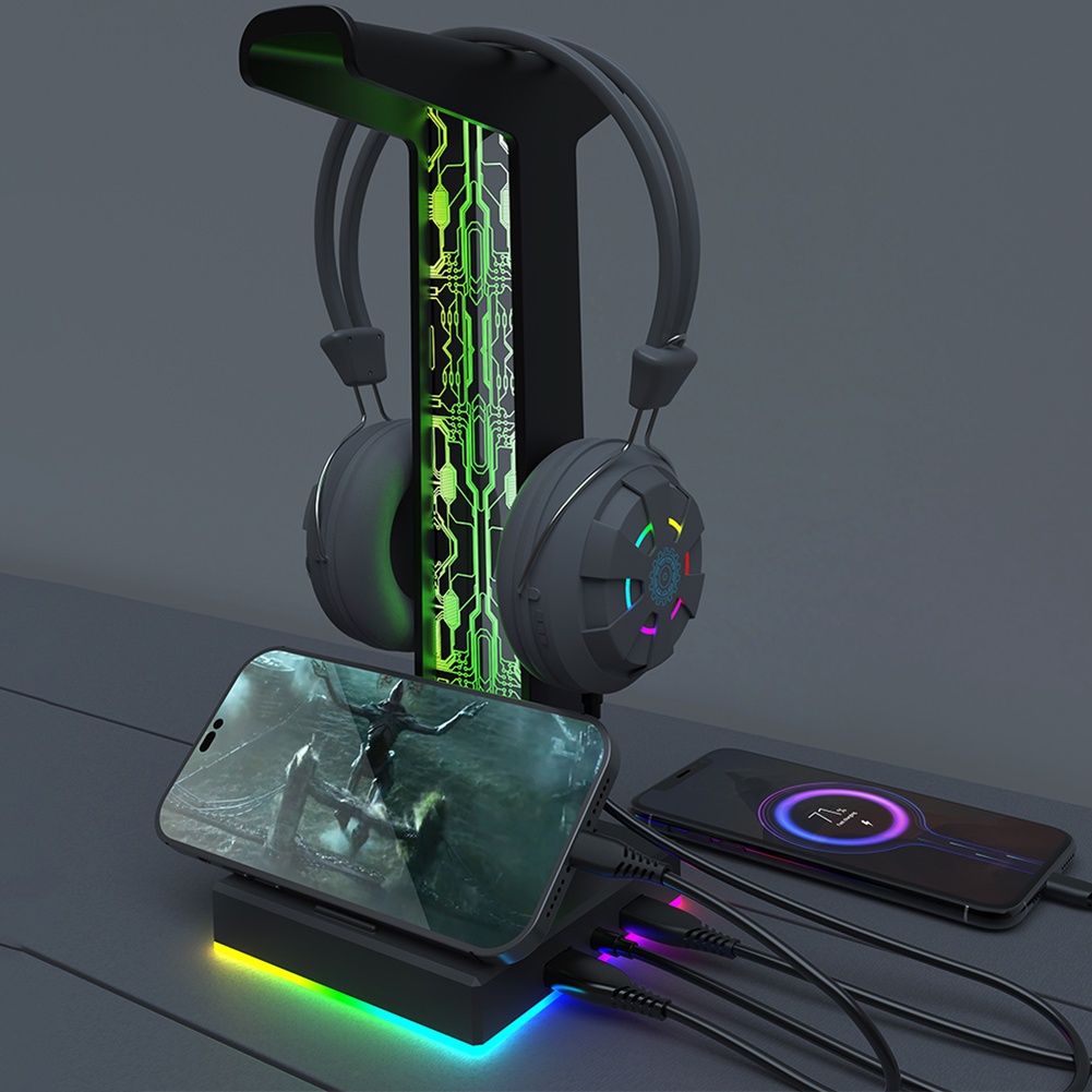 게이머 PC용 RGB 게이밍 헤드폰 스탠드, 듀얼 US - Venom Gaming Accessories 리뷰 및 가격