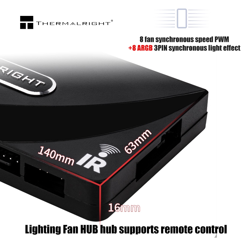 써멀라이트 1대 8 4핀 PWM + 3핀+5V ARGB - Fan Hub Rgb Controller 리뷰 및 가격