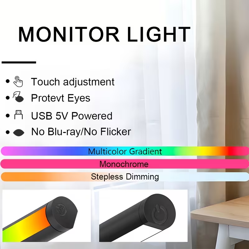 RGB LED 모니터 라이트 바 USB 전원 공급형 걸 - Gaming Accessories Wall Mount 리뷰 및 가격